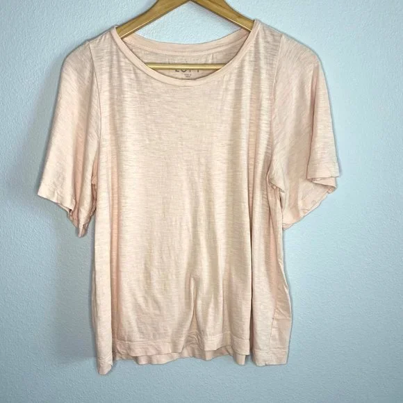 LOFT Light Pink Cotton Short Bell Sleeve Tee - Picture 4 of 12